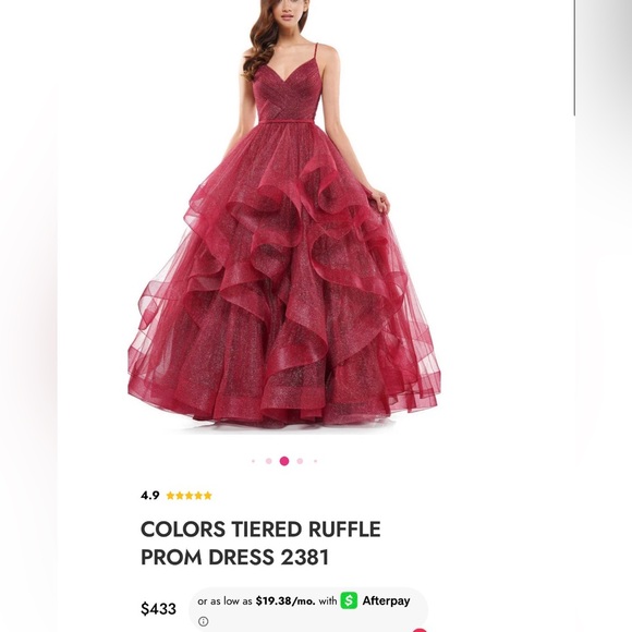 Colors Tiered Ruffle Prom Dress - Picture 13 of 13